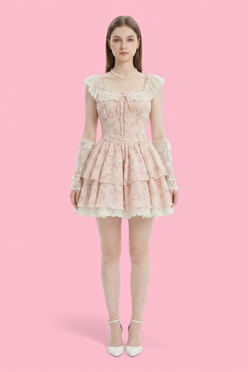 Sweet Ruffle Princess Mini Dress