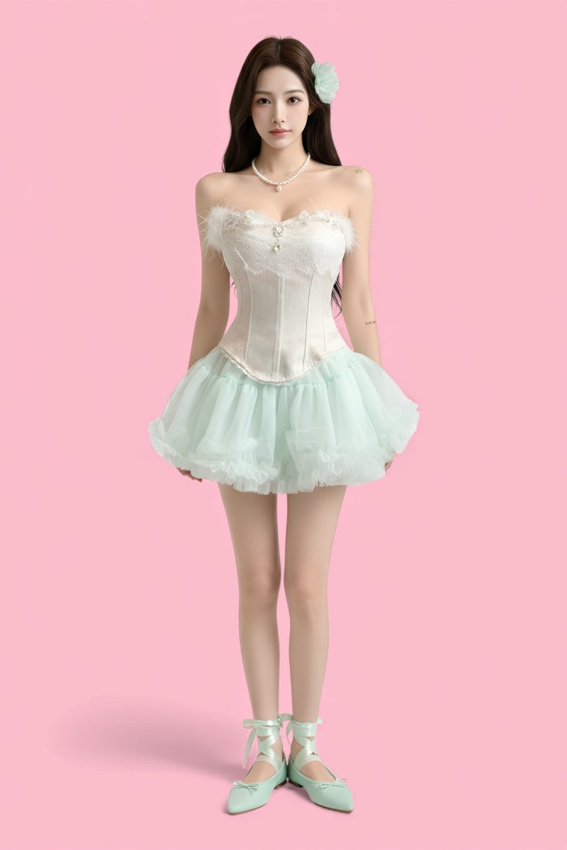 Fairy Corset Top & Puffy Mini Skirt Set