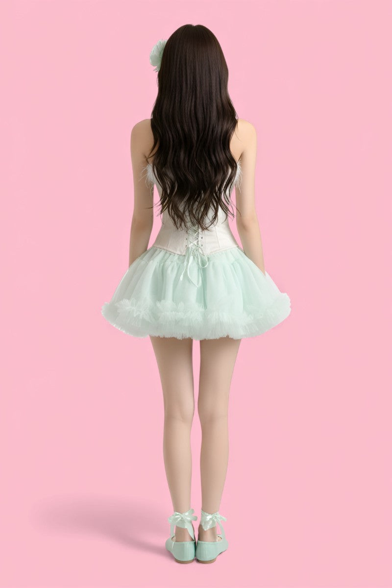 Fairy Corset Top & Puffy Mini Skirt Set