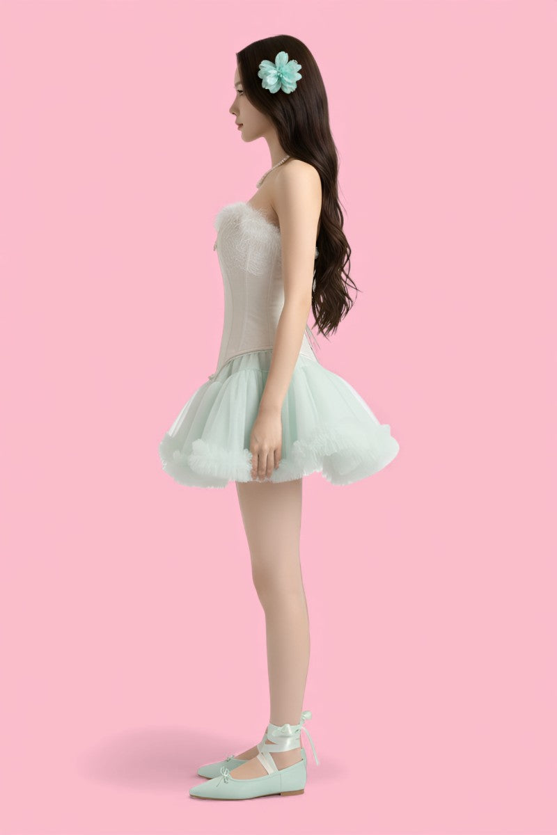 Fairy Corset Top & Puffy Mini Skirt Set