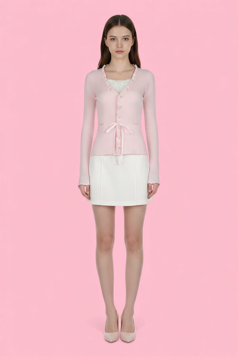 Ruffle Patchwork Blouse