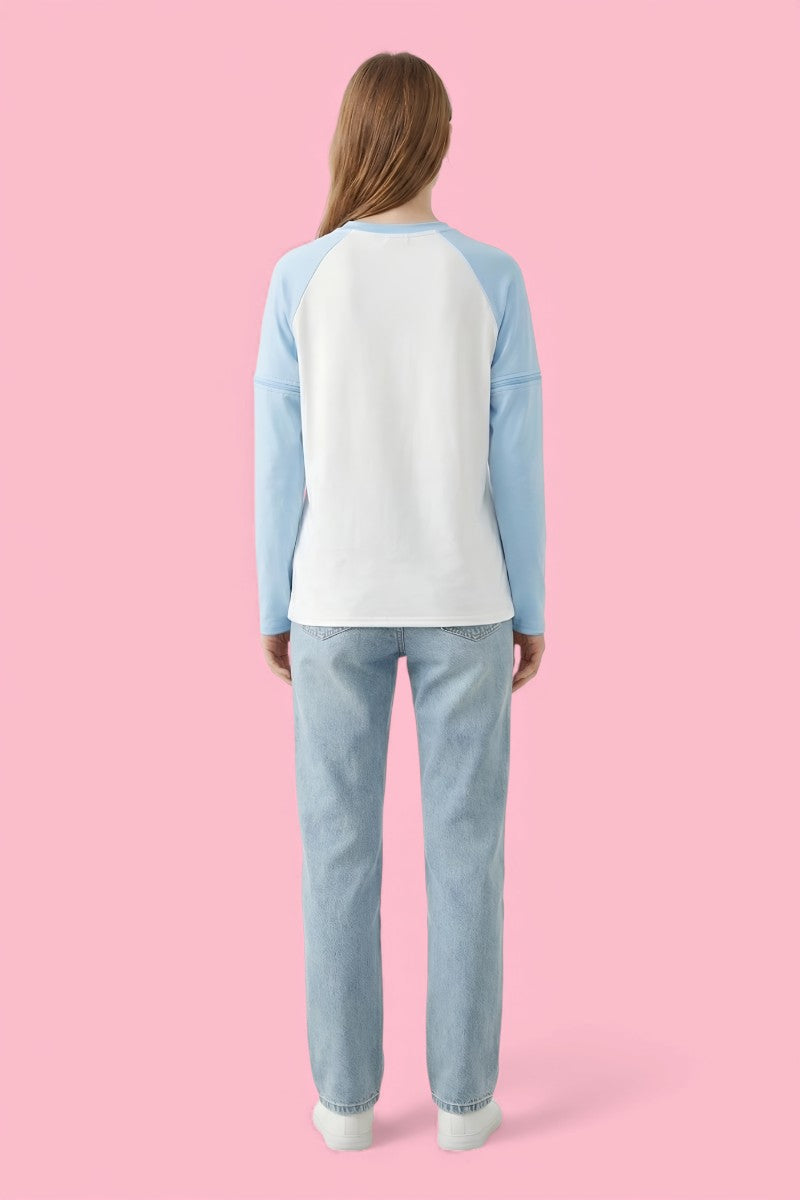 Cat Print Detachable Sleeve Tee