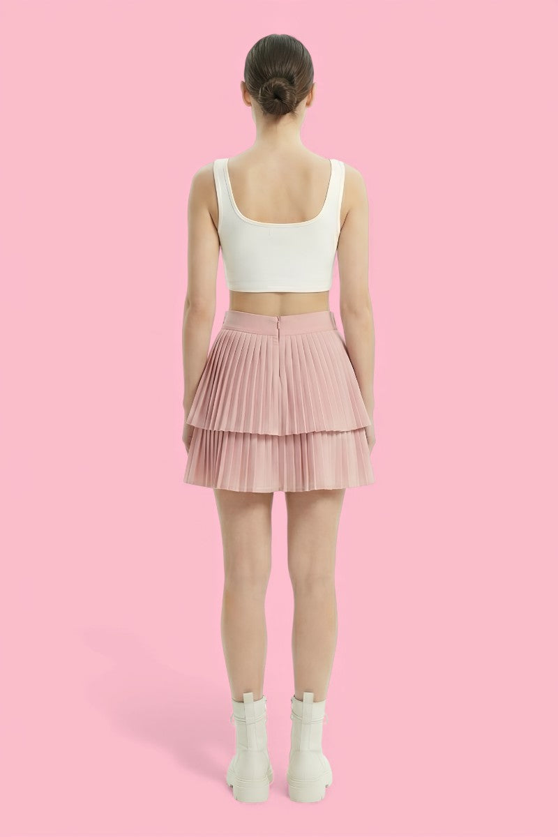 Sweet Ballet Tiered Mini Skirt