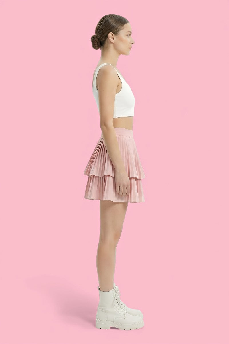Sweet Ballet Tiered Mini Skirt