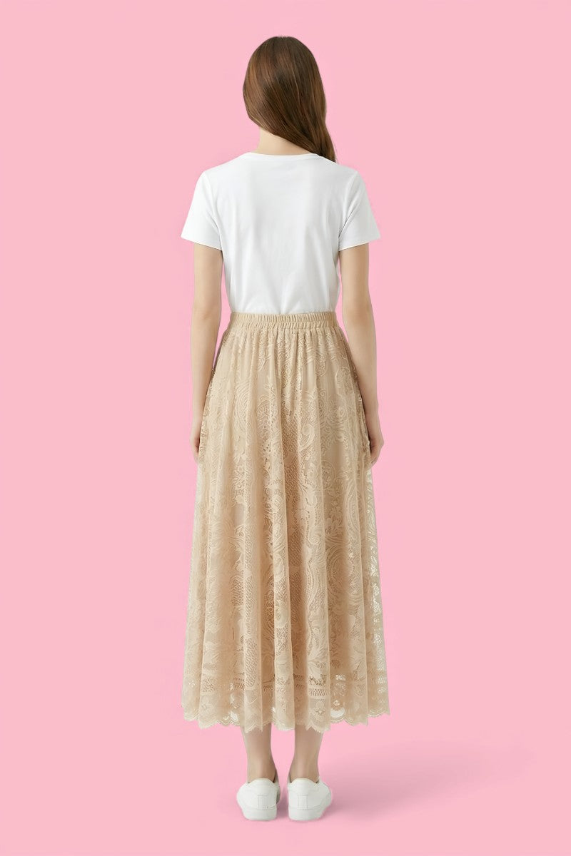 Fairy Palace Lace Maxi Skirt