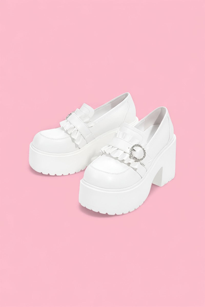 Heart Buckle Lolita Mary Jane Heels