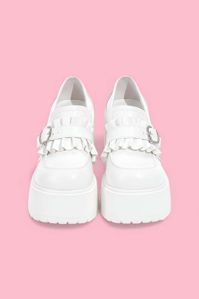 Heart Buckle Lolita Mary Jane Heels