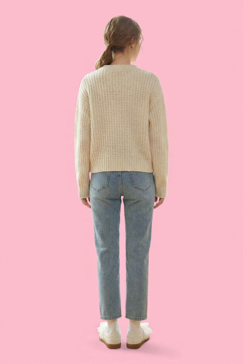 Fairy Bow Square-Toe Slip-On Flats