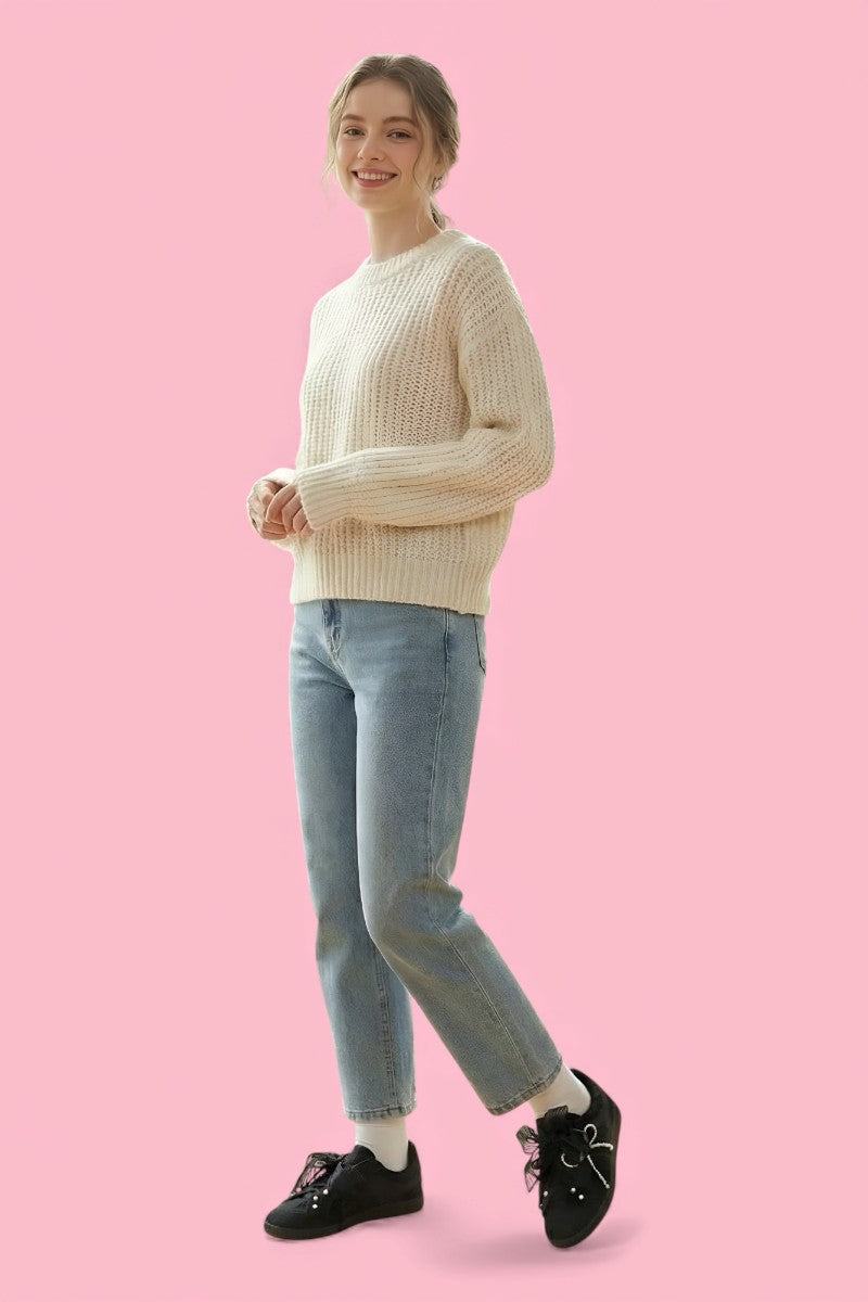 Fairy Bow Square-Toe Slip-On Flats