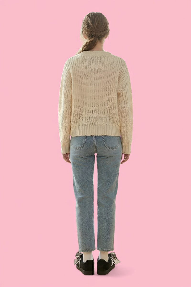 Fairy Bow Square-Toe Slip-On Flats