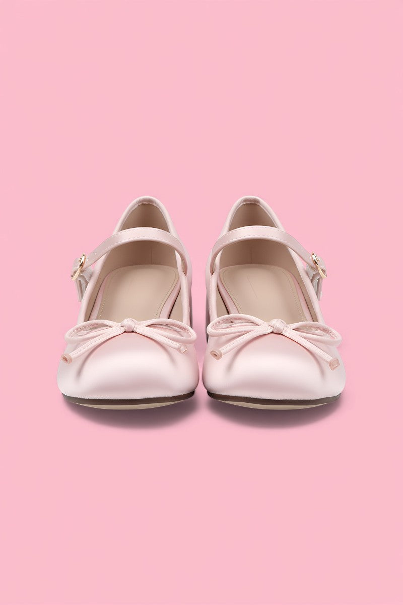 Bow Mary Jane Block Heels