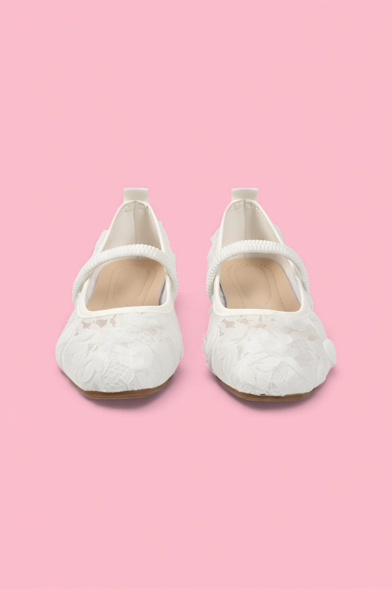 French Fairy Square Toe Mary Jane Flats